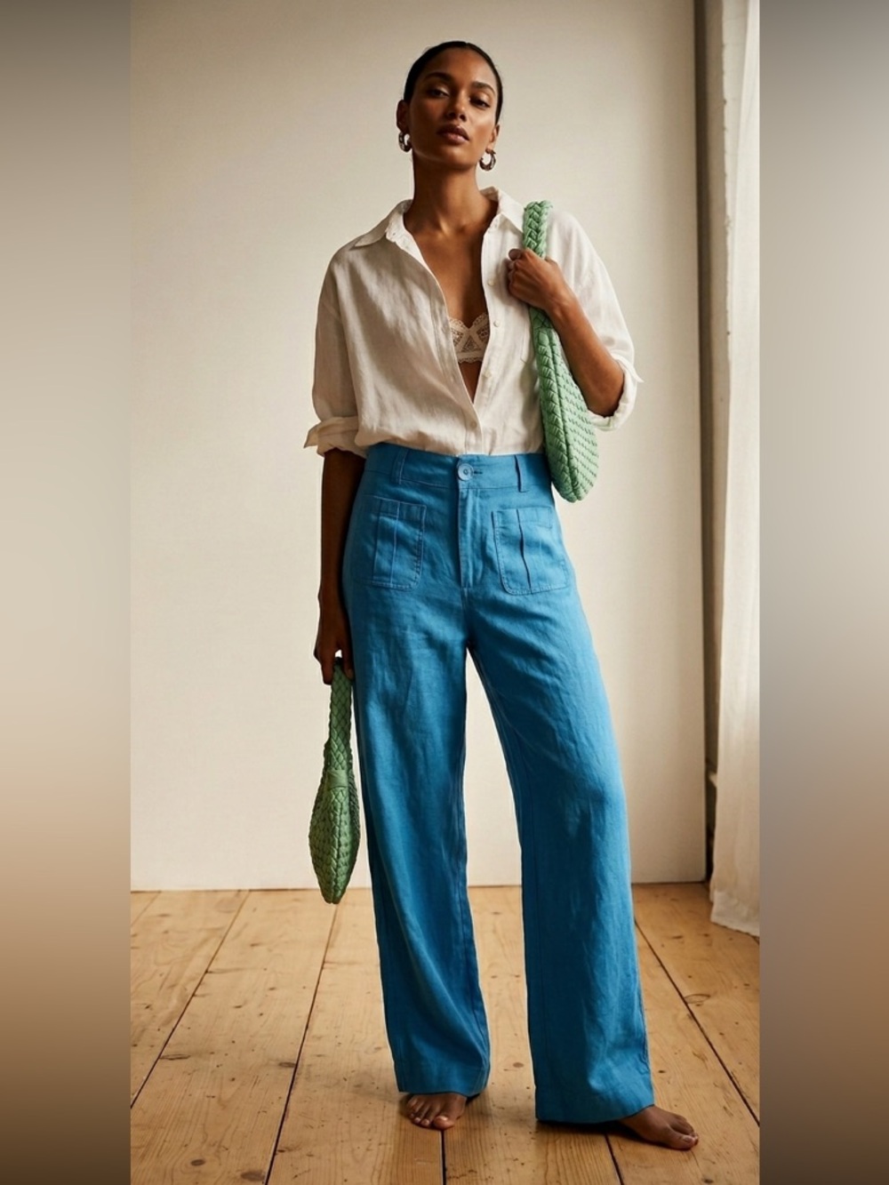 Nicole Miller Linen Pants sz 6